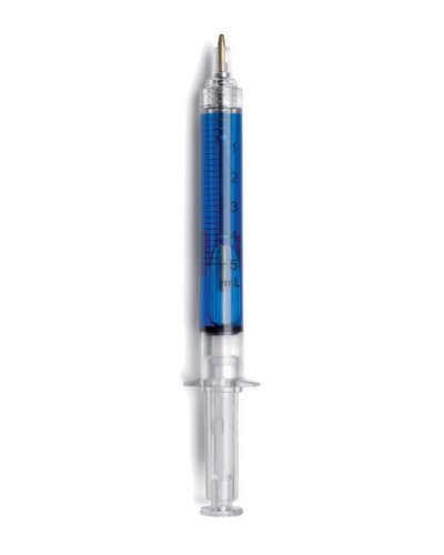 Penna a sfera siringa Blu