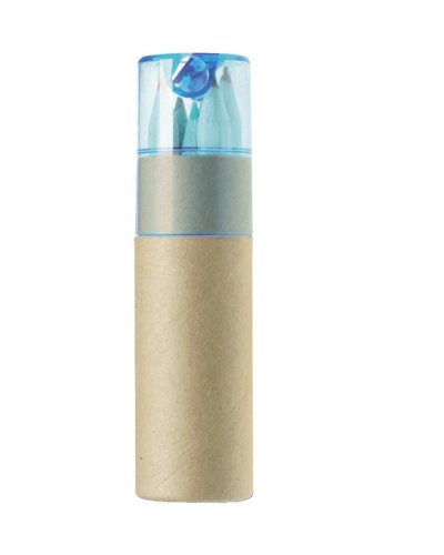 Set 6 Matite colorate in astuccio Azzurro
