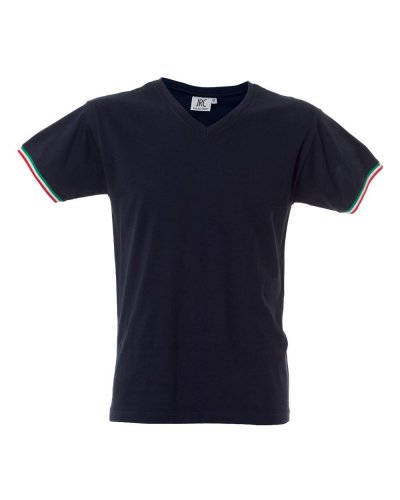 T-shirt manica corta collo a V New Milano Navy