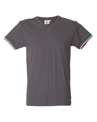 T-shirt manica corta collo a V New Milano Grey