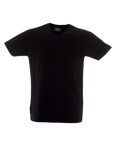 T-shirt uomo scollo a V Cuba Black