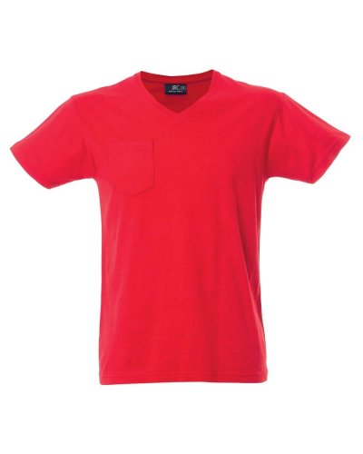 T-shirt uomo scollo a V Cuba Red