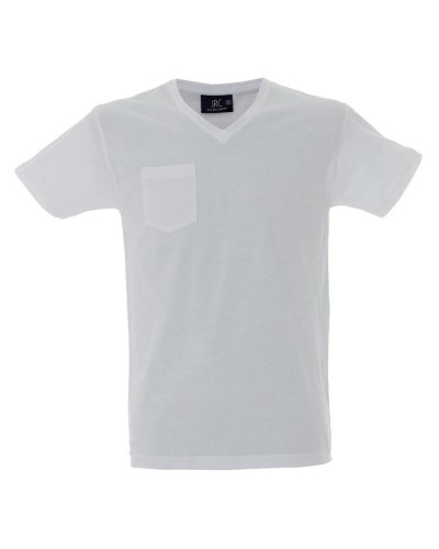 T-shirt uomo scollo a V Cuba White