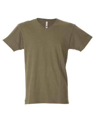 T-shirt uomo scollo a V Venezuela Army Green