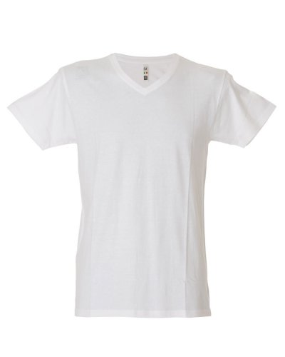 T-shirt uomo scollo a V Venezuela White