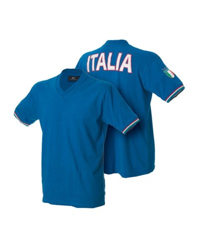 T-shirt uomo girocollo Rimini con stampa Italia sulla schiena Royal