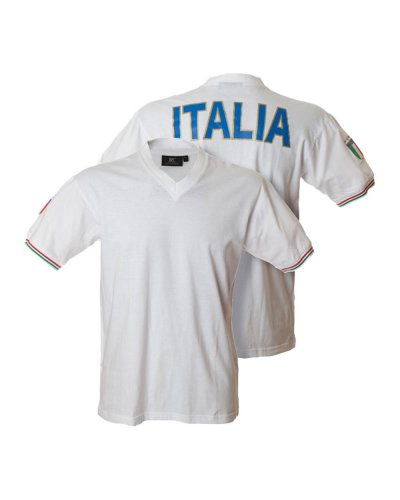 T-shirt uomo girocollo Rimini con stampa Italia sulla schiena White