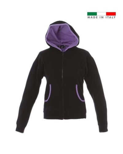 Felpa Donna made in Italy Lucca Black