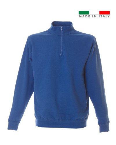 Felpa made in Italy Grosseto zip corta Royal