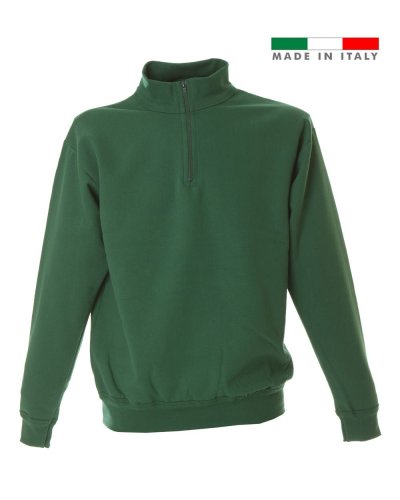 Felpa made in Italy Grosseto zip corta Green