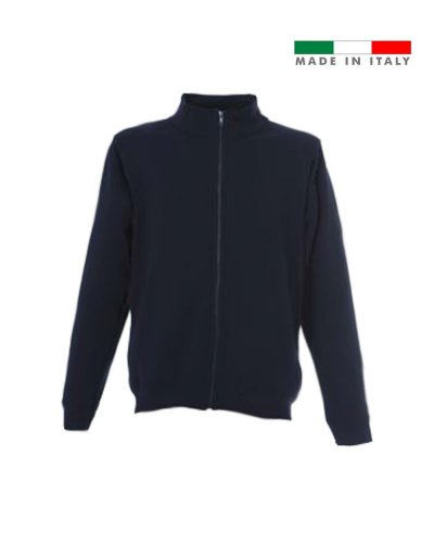 Felpa made in Italy Modena zip lunga Navy