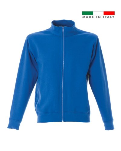 Felpa made in Italy Modena zip lunga Royal