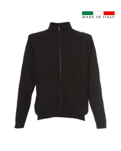 Felpa made in Italy Modena zip lunga Black