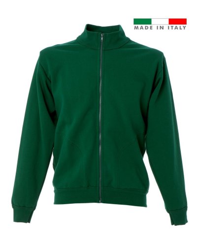 Felpa made in Italy Modena zip lunga Green