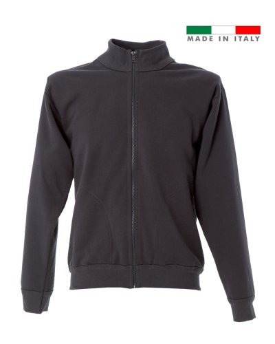 Felpa made in Italy Modena zip lunga Grey