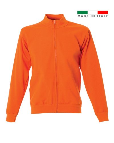 Felpa made in Italy Modena zip lunga Orange
