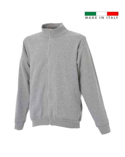 Felpa made in Italy Modena zip lunga Melange
