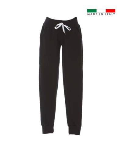 Pantaloni in felpa made in Italy Pavia Black