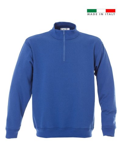 Felpa made in Italy Pisa zip corta Royal