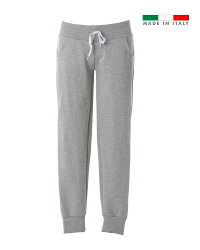 Pantaloni in felpa made in Italy Treviso lady non garzati Melange