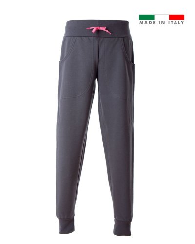 Pantaloni in felpa made in Italy Treviso lady non garzati Grey
