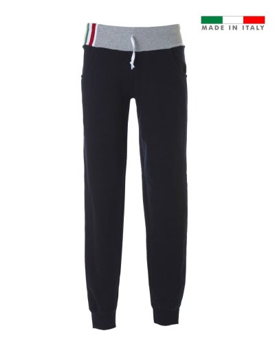 Pantaloni in felpa made in Italy Capri Navy
