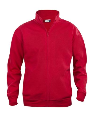 Felpa Basic Cardigan Rosso