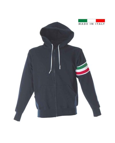 Felpa made in Italy 100% cotone Navy