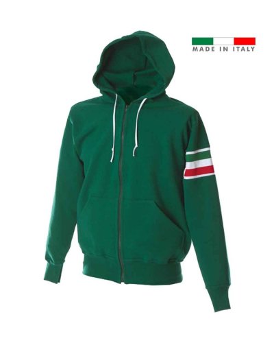 Felpa made in Italy 100% cotone Green