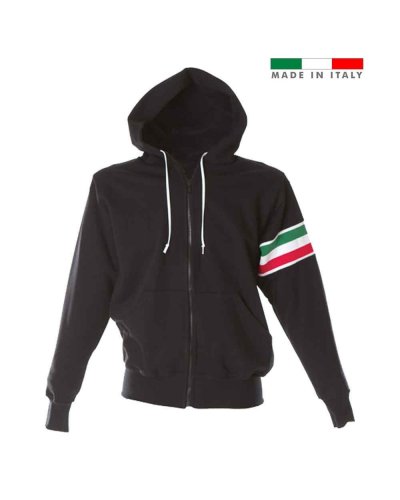 Felpa made in Italy 100% cotone Black