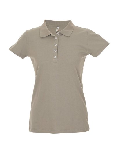 Polo donna manica corta effetto Dubai lady Light Grey