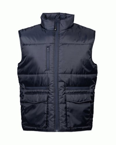 Gilet in nylon lucido e impermeabile