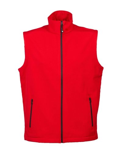 Gilet Santander in softh shell a due strati impermeabile Red