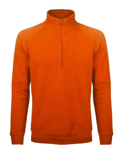 Felpa mezza zip - Sirio Orange