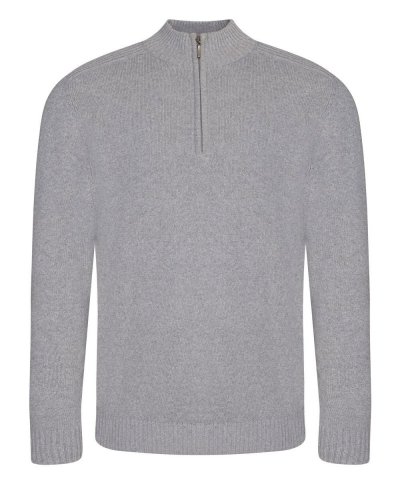 Wakhan 1/4 Zip Knit Sweater Heather grey