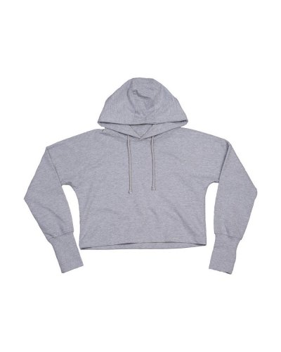 Cropped Hoodie Heather Grey Melange