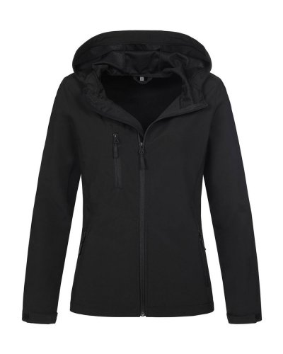 Active Softest Shell Hooded Jacket Black Opal