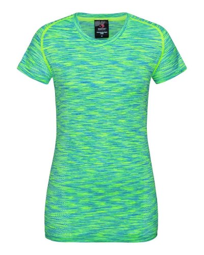 T-Shirt Active Seamless Raglan - Donna Kiwi Melange