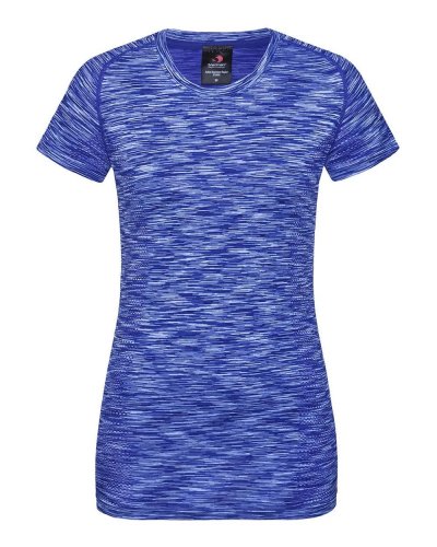 T-Shirt Active Seamless Raglan - Donna King Blue Melange
