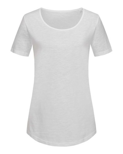 Camiseta orgánica Slub mujer Bianco