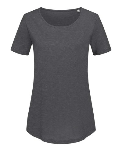 Camiseta orgánica Slub mujer Slate Grey