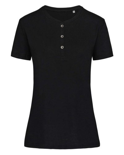 T-shirt Sharon Henley Black Opal