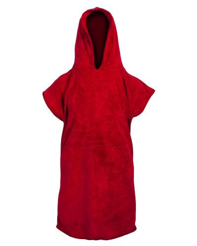 Dry poncho in microspugna capp 100% pam 300 gr/m2 arancio fluo senior Rosso