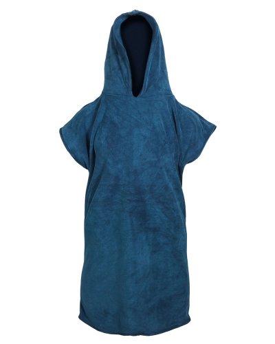 Gym Poncho in Spugna Cappuccio Kid Navy