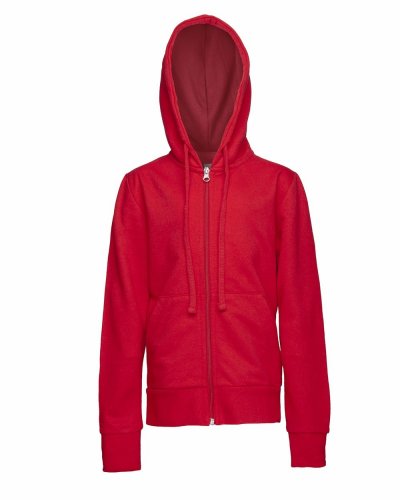 Felpa cappuccio french terry zip lunga bambino Rosso Sport