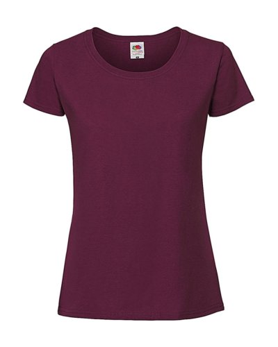T-shirt donna Iconic 195 Ringspun Premium Burgundy