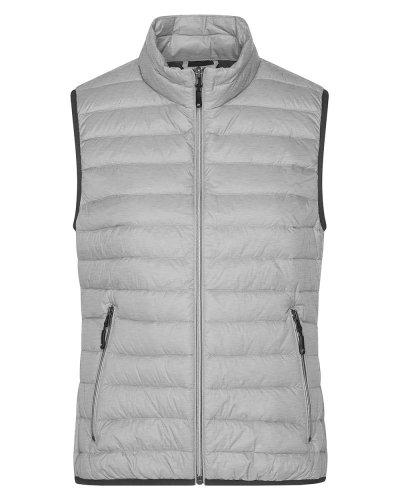 Ladies' Down Vest Silver-Melange/Graphite