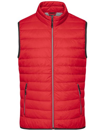 Men's Down Vest Red/Silver
