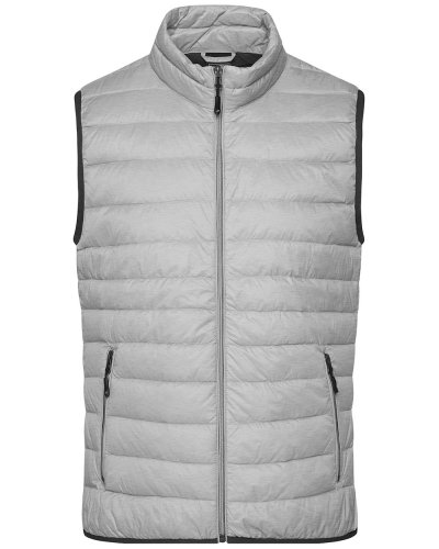 Men's Down Vest Silver-Melange/Graphite