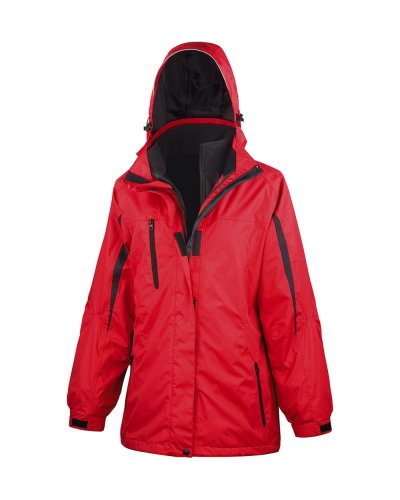 Giacca donna 3 in 1 Journey Rosso / Nero